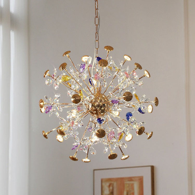 Krištáľový luster CC372/500GD, 24xG4, zlato a kryštály, 52 cm, nastaviteľná výška