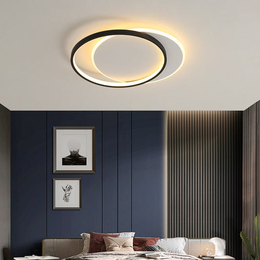 LED luster s geometriou diaľkového ovládania Chiara, 120 W, 3 kruhov, studené/horúce/neutrálne svetlo, nestabilné, čierne