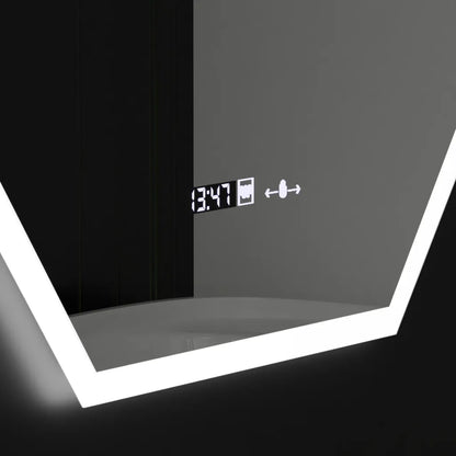 Zrkadlové LED Polygon 60x80cm Hexaluce Sensor Motionglow Marcello Dunable Clock Defosting System