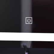 Zrkadlové LED kolo 90 cm orizzonte neagra základný dotykový rám