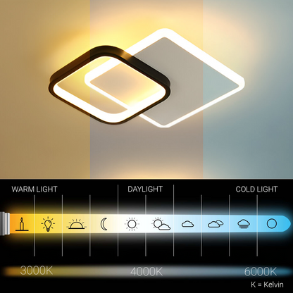 MARCELO LED luster 30W, Studené/Teplé/Neutrálne svetlo Black White