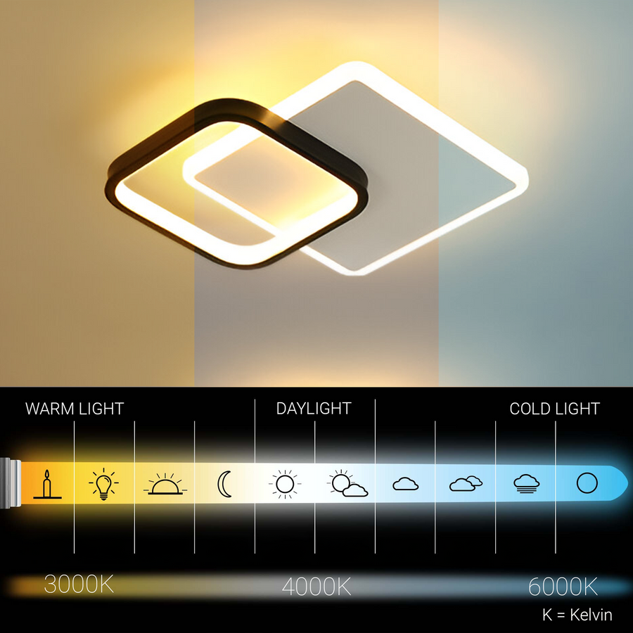 MARCELO LED luster 30W, Studené/Teplé/Neutrálne svetlo Black White