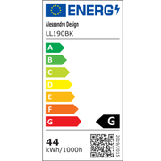 LED luster CRINELLA 44W, Priemer 23cm, Studené/Teplé/Neutrálne svetlo 3000K/4000K/6000K, Čierny, Kov a Akryl