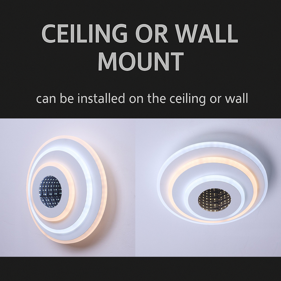 LED luster NEXA ROTUND 3D 38W, studené/teplé/neutrálne svetlo, biely