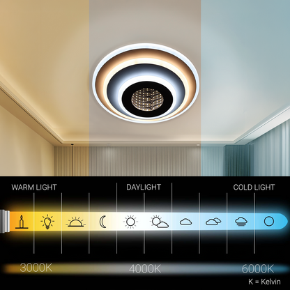 LED luster NEXA ROTUND 3D 38W, studené/teplé/neutrálne svetlo, biely