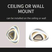 LED luster NEXA Triangle 3D 36W, biely, studené/teplé/neutrálne svetlo