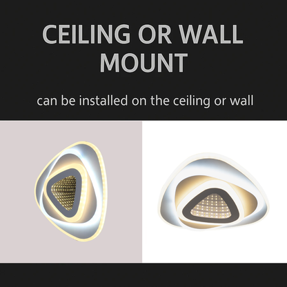 LED luster NEXA Triangle 3D 36W, biely, studené/teplé/neutrálne svetlo