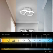 LED luster VERTEX CIRCULA 22W, 2 kruhy, kovové rámy, studené/teplé/neutrálne svetlo, biela