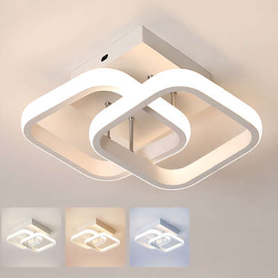 VERTEX Matrix LED luster, prekrývajúce sa diamanty, kovové rámy, 11W, 2 diamanty, studené/teplé/neutrálne svetlo 3000K/4000K/6000K, biely