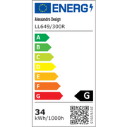 PERU LED luster 34W, 2 kruhy, studené/teplé/neutrálne svetlo, čierny