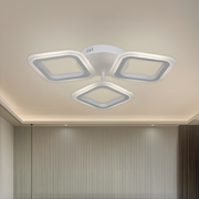 LED luster ERIKA 24W, 3 štvorce, neutrálne svetlo, biely