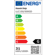 LED luster s diaľkovým ovládaním a krištáľom VERTUS 31W, 49cm, Kruh, Studené/Teplé/Neutrálne svetlo, Stmievateľné, Zlatý