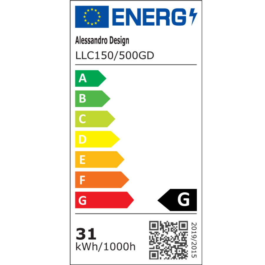 LED luster s diaľkovým ovládaním a krištáľom VERTUS 31W, 49cm, Kruh, Studené/Teplé/Neutrálne svetlo, Stmievateľné, Zlatý
