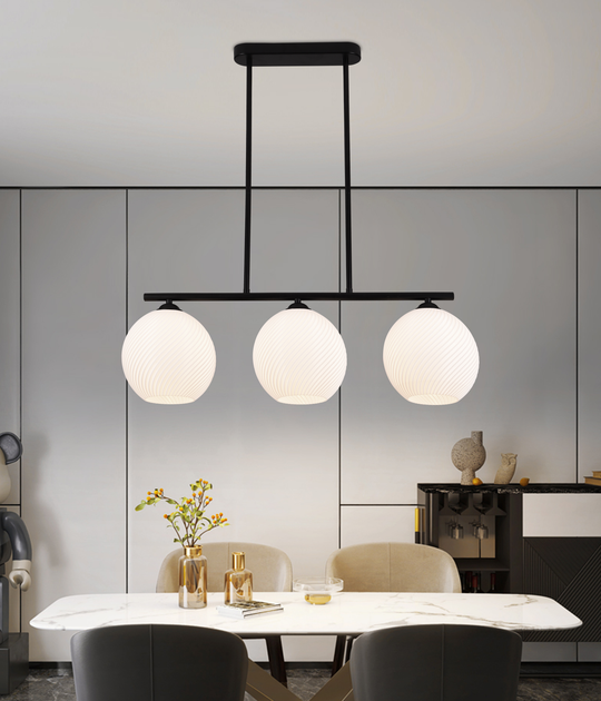 Závesný luster LM520/3BK, 3XE27, 59x20x25, čierny, biely, železo, plexisklo Moderné lustre Predvolený názov Alessandro Design