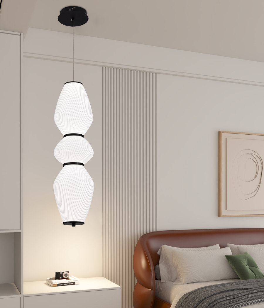 Závesný luster LT022/3WH, 3xE27, Priemer 66 cm, Výška 16,5 cm, IP20, Biely, Plexisklo, Žehlička, Žiarovky nie sú súčasťou balenia