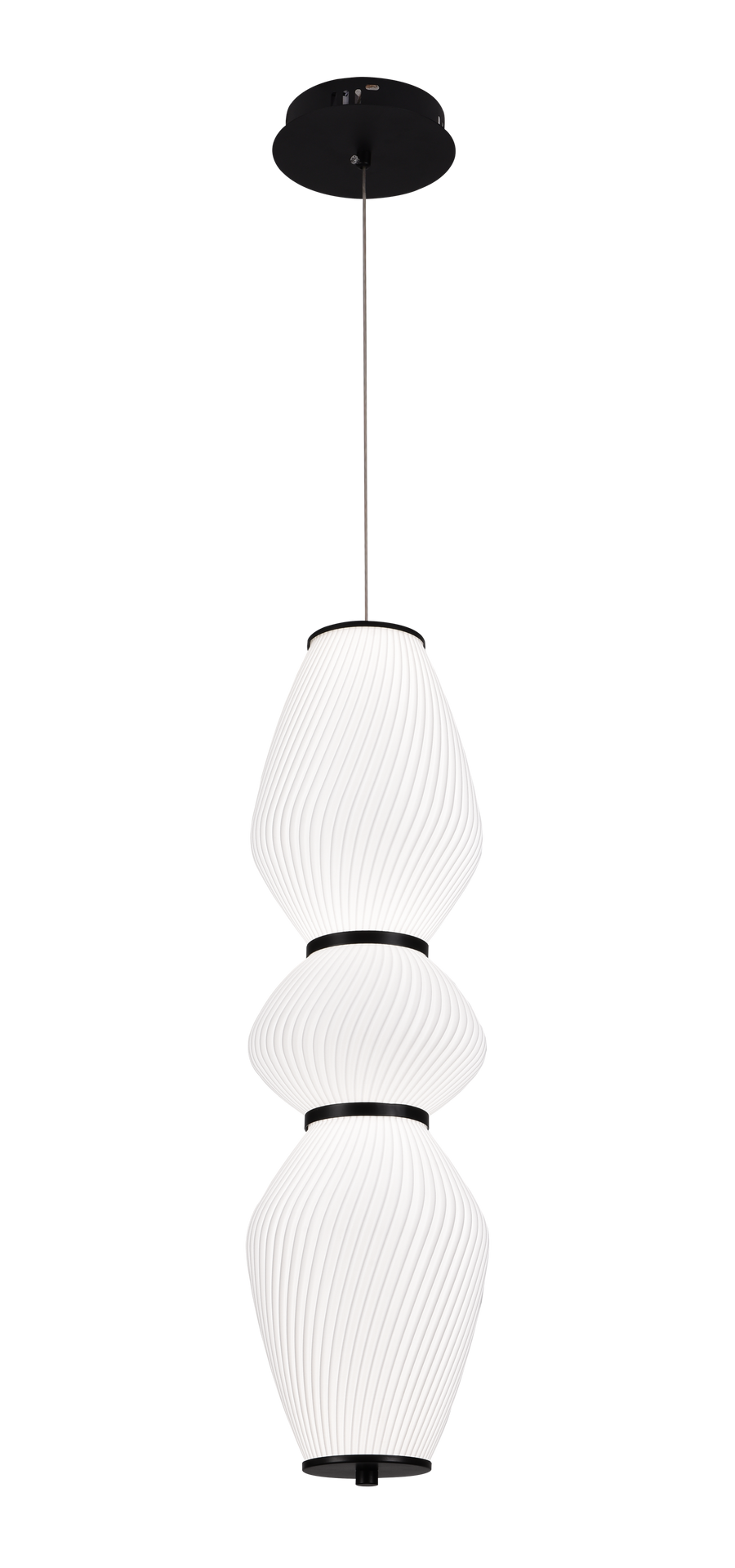 Závesný luster LT022/3WH, 3xE27, Priemer 66 cm, Výška 16,5 cm, IP20, Biely, Plexisklo, Žehlička, Žiarovky nie sú súčasťou balenia