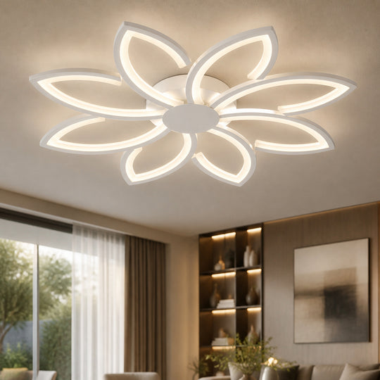 LED luster s diaľkovým ovládaním BLUM, 108W, studené/teplé/neutrálne svetlo, stmievateľné, biela, kov a akryl