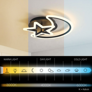 LED luster s diaľkovým ovládaním MOON AND STAR 45W, 2 Elements, Studené/Teplé/Neutrálne svetlo, Stmievateľné, Čierny