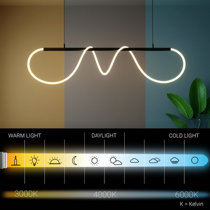 DIVINO LED luster s flexibilnou silikónovou trubicou – 62W, nastaviteľné svetlo, matná čierna