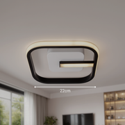 LED luster VICTORIA 19W, štvorcový, studené/teplé/neutrálne svetlo, čierny, biely