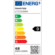 LED luster na diaľkové ovládanie GIO, 68W, 5 prvkov, studené/chladné/neutrálne svetlo, stmievateľné, biely