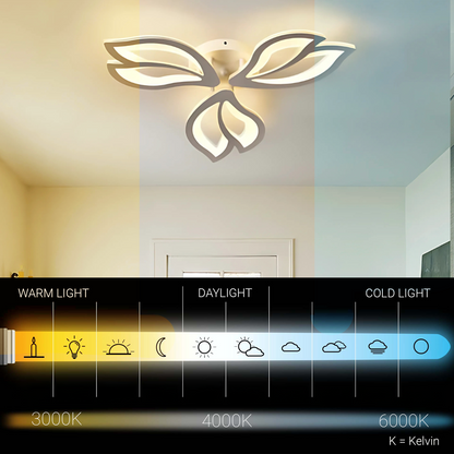 LED luster s diaľkovým ovládaním LILY 44W, 3 Elements, Studené/Teplé/Neutrálne svetlo, Stmievateľné, Biely