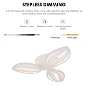 LED luster s diaľkovým ovládaním ORCHID 39W, 3 okvetné lístky, studené/teplé/neutrálne svetlo, stmievateľné, biela