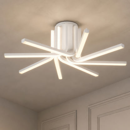 IBANE LED luster s diaľkovým ovládaním, 8 zdrojov, 3000K/4000K/6000K, 128W, kov a silikón, biela