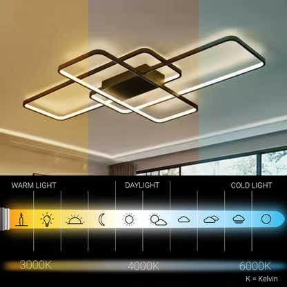 LED luster s diaľkovým ovládaním AXIS 96W, 3 Elements, Studené/Teplé/Neutrálne svetlo, Stmievateľné, Čierny