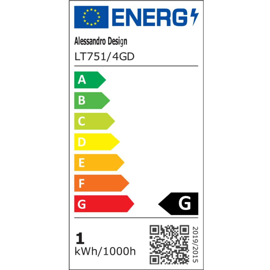 LED luster s diaľkovým ovládaním, Závesný 98W, 4 prvky, Studené/Teplé/Neutrálne svetlo, Stmievateľné, Nastaviteľná výška, Zlatá