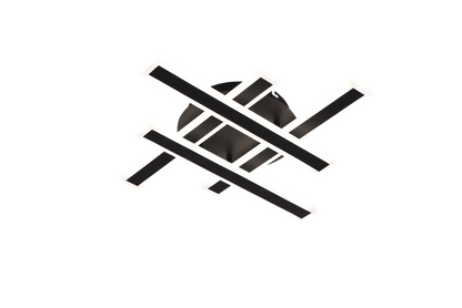 LED luster s diaľkovým ovládaním LT755/4BK 85W, lineárny, studené/teplé/neutrálne svetlo, stmievateľný, čierny