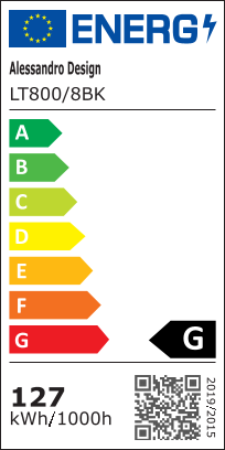 LED luster s diaľkovým ovládaním BETTY 130W, 8 kruhov, studené/teplé/neutrálne svetlo, stmievateľné, čierny