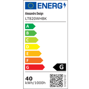 LED luster s diaľkovým ovládaním VECTOR SEMIARC 35W, 2 prvky, studené/teplé/neutrálne svetlo, stmievateľné, čiernobiele