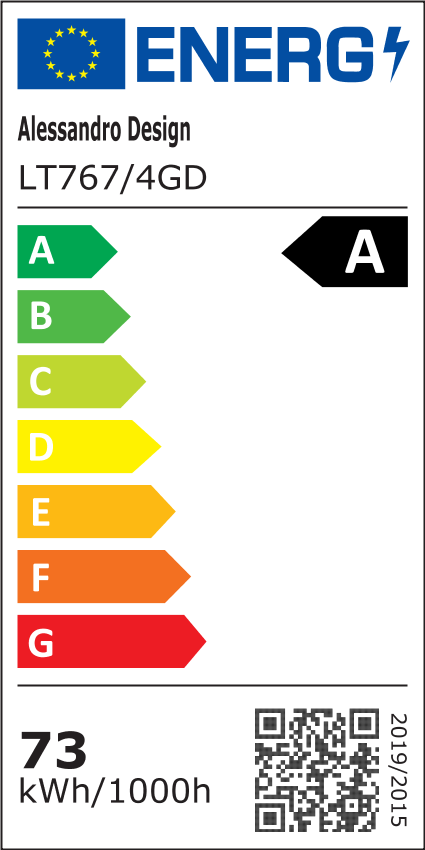 Lustra LED RENATO Eleganza cu telecomanda si cristal, 73W, 4 Patrate, Lumina Rece/Calda/Neutra, Dimabila, Auriu