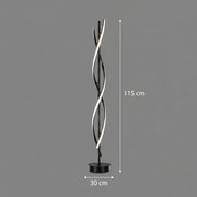Usilon LED lampa, 27W, 3000K/ 4000K/6000K, kov a akryl, čierna
