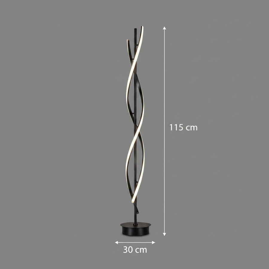 Usilon LED lampa, 27W, 3000K/ 4000K/6000K, kov a akryl, čierna