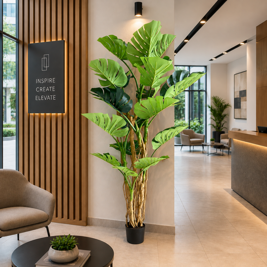 Typ umelej rastliny Monstera Deliciosa, 17 listov, 220 cm, zelená