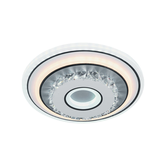 LED krištáľový luster MITA 28W, Priemer 20cm, Okrúhly, Studené/Teplé/Neutrálne svetlo, Biely