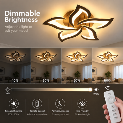 LED luster LT660/5BK, 5 prvkov, 54W, Svetlo 3000/4000/6000K, Čierny, Nastaviteľná výška