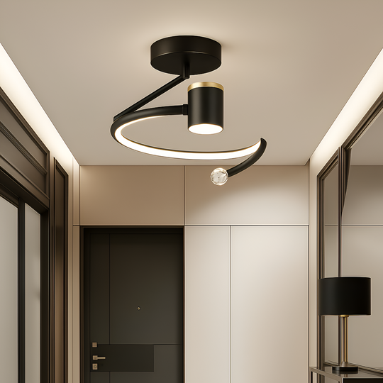 LED luster, 34W, Priemer 24cm, Studené/Teplé/Neutrálne svetlo, Čierny Predvolený názov Alessandro Design