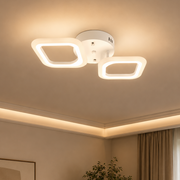 LED luster ERIKA 11W, 2 štvorce, neutrálne svetlo, biely