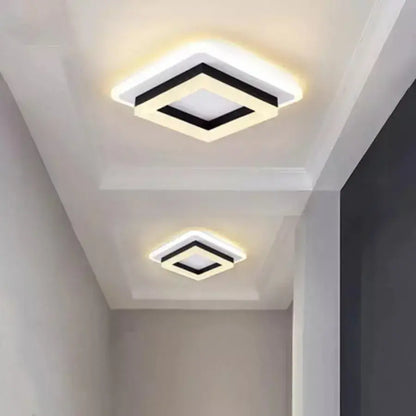 Lustra LED MODERNA 25W, Dimensiuni 19.5x19.5 cm, Patrata, lumina Rece/Calda/Neutra, Negru Lustre LED Default Title Alessandro Design