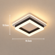 MODERNÝ LED luster 25W, dĺžka 20 cm, štvorcový, studené/teplé/neutrálne svetlo, čierny