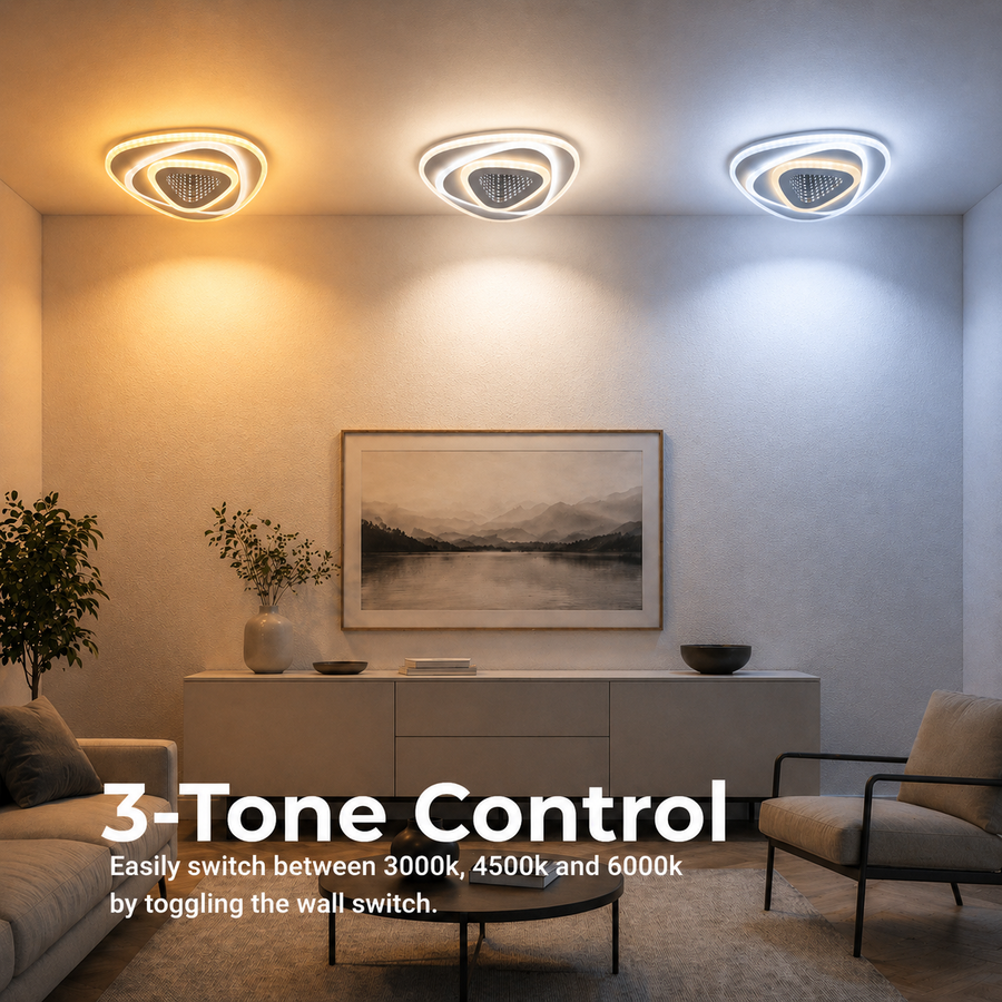 Lustra LED NEXA Triunghi 3D 40W, Alb, Lumina Rece/Calda/Neutra Lustre LED Default Title Alessandro Design