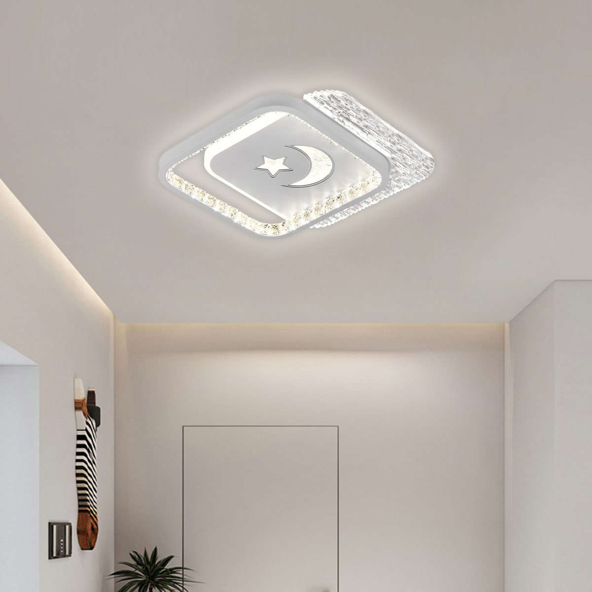Lustra LED PERU 38W, 2 Patrate, lumina Rece/Calda/Neutra, Alb Lustre LED Default Title Alessandro Design