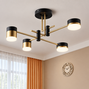 Palius LED luster 48W čierny, 4 ramená Predvolený názov Alessandro Design