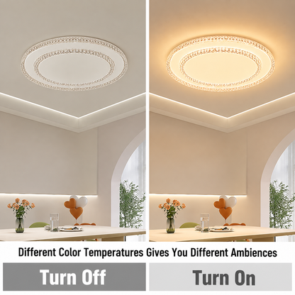 Lustra LED QIKIQTAALUK Nobile, 40W, Diametru 38 cm, Lumina Calda/Neutra/Rece, Alb