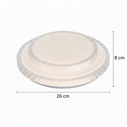 Lustra LED QIKIQTAALUK Nobile, 40W, Diametru 38 cm, Lumina Calda/Neutra/Rece, Alb