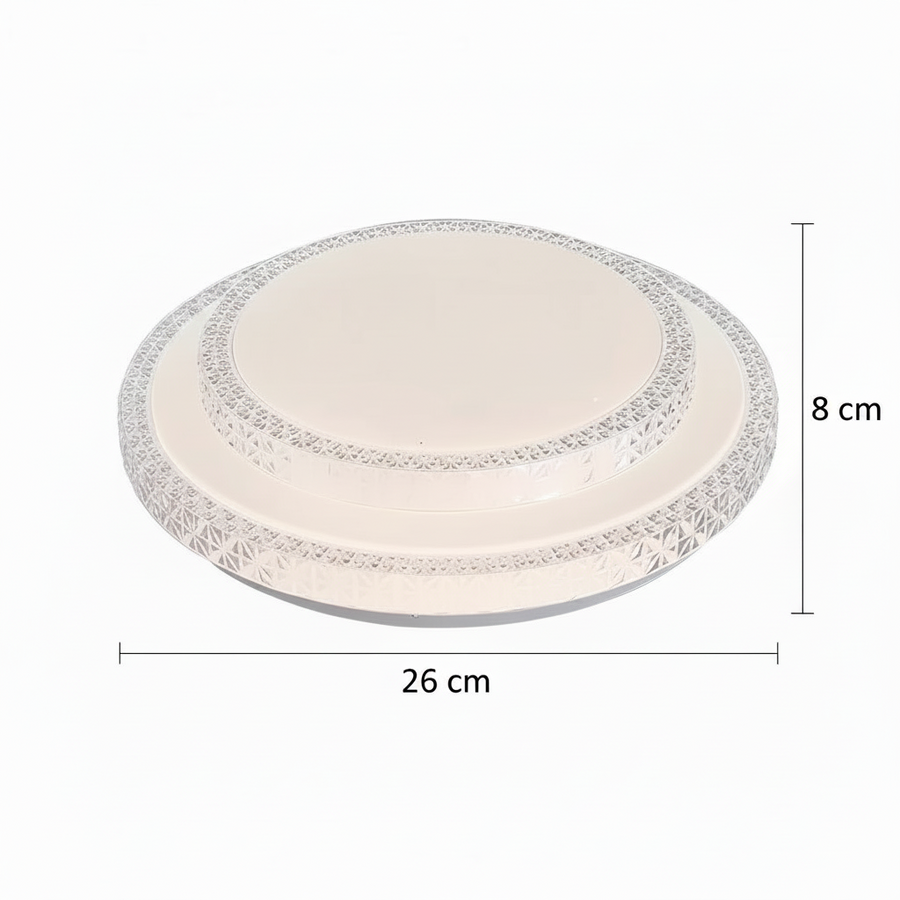 Lustra LED QIKIQTAALUK Nobile, 40W, Diametru 38 cm, Lumina Calda/Neutra/Rece, Alb