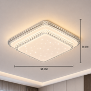 Lustra LED QIKIQTAALUK, 40W, 38 x 38 cm, Lumina Calda/Neutra/Rece, Alb